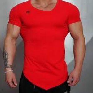 Long Length Workout Tee, Body Engineers, Red